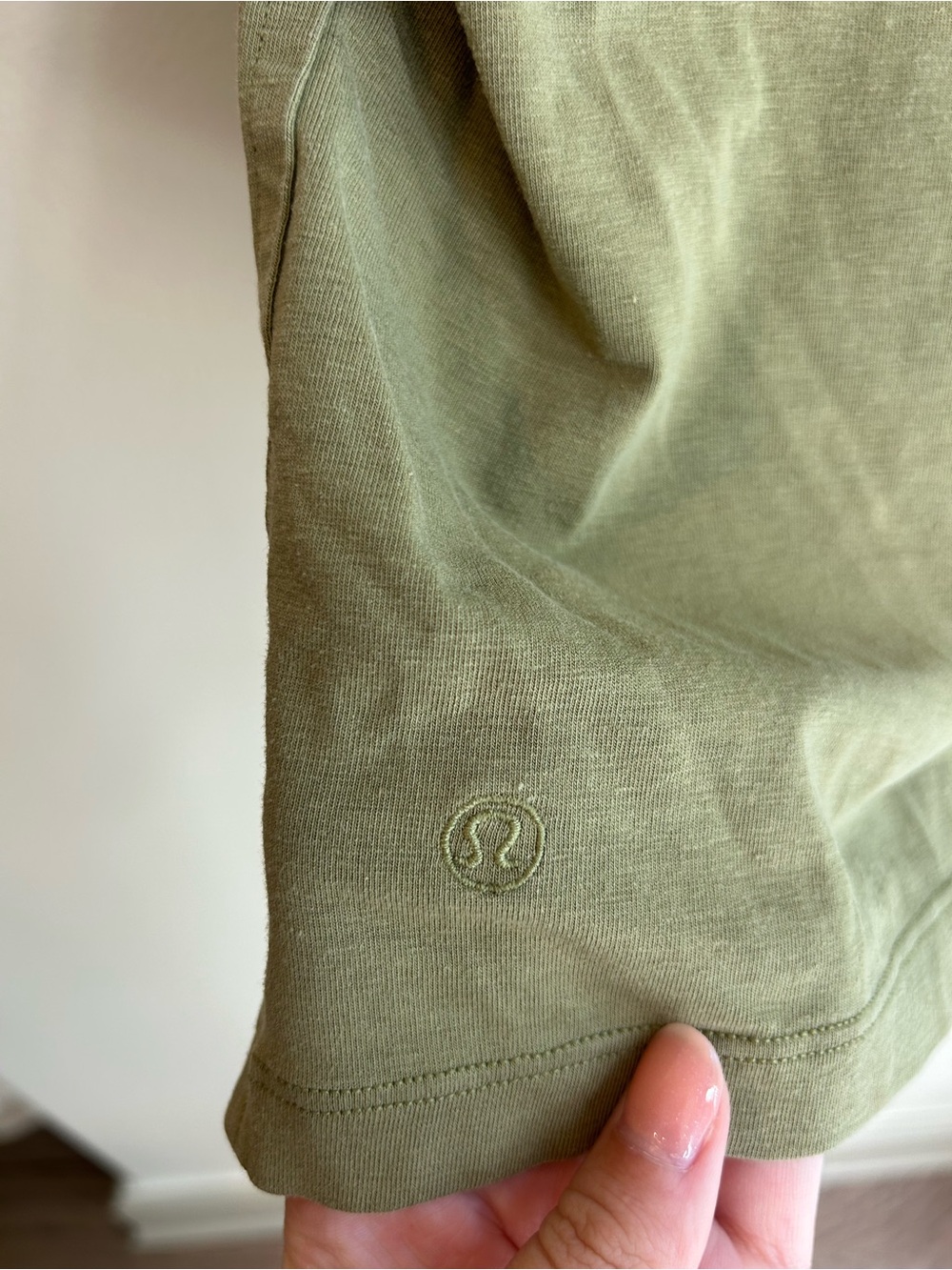 Lululemon Olive Green Short Sleeve Crew Neck T-Shirt - Picture 3 of 3